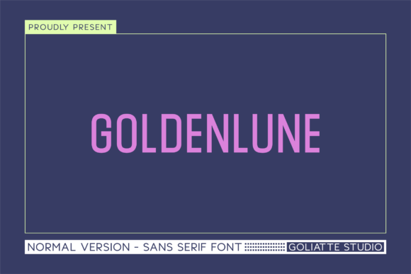 Goldenlune: A Modern Font for Business Branding