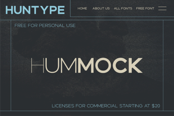 Hummock: A Modern Sans Serif Font