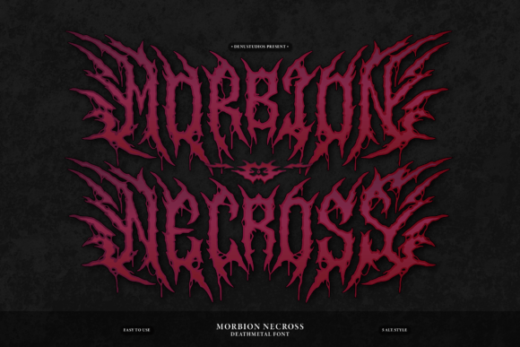 Morbion Necross: A Brutal Blackletter Font