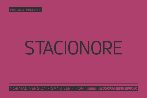 Stacionore: A Bold Sans Serif for Real Projects