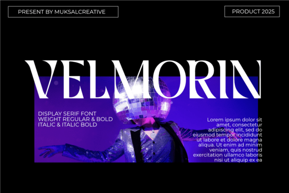 Velmorin: A Bold Display Font